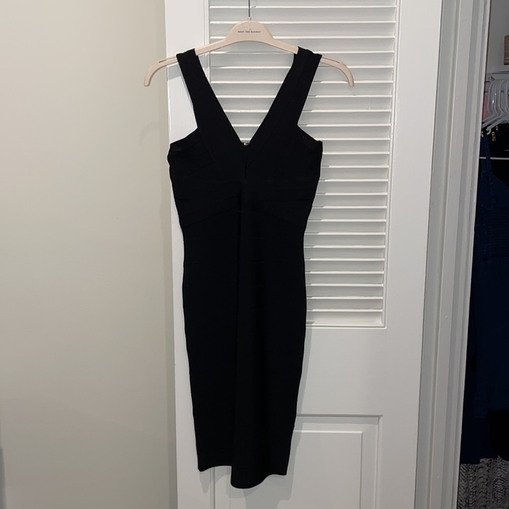 Bebe Black Bandage midi dress